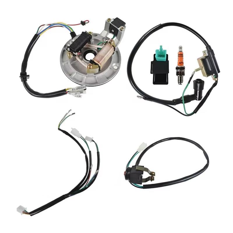 4 Stroke Motorcycle Ignition Coil Wiring Harness Magnetos Stator CDI Box For 50cc 70cc 110cc 125cc Dirt Bike Pit Bike Motorized