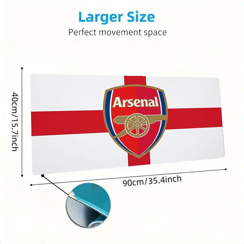 Arsenal F Großes Mauspad Große Gaming-Tischunterlage Rutschfest für Laptop Tablet Großes Mauspad XXL Matte Mini-PC-Spielmatte Mit verriegeltem Rand