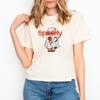 Spooky Halloween T Shirt Cute Boxy Ghost Natural