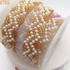 Gold Beaded Lace Ribbon Garment Sewing Accessories Trimmings for Clothing Dress Collar Cuff DIY Crafts Needlework Applique