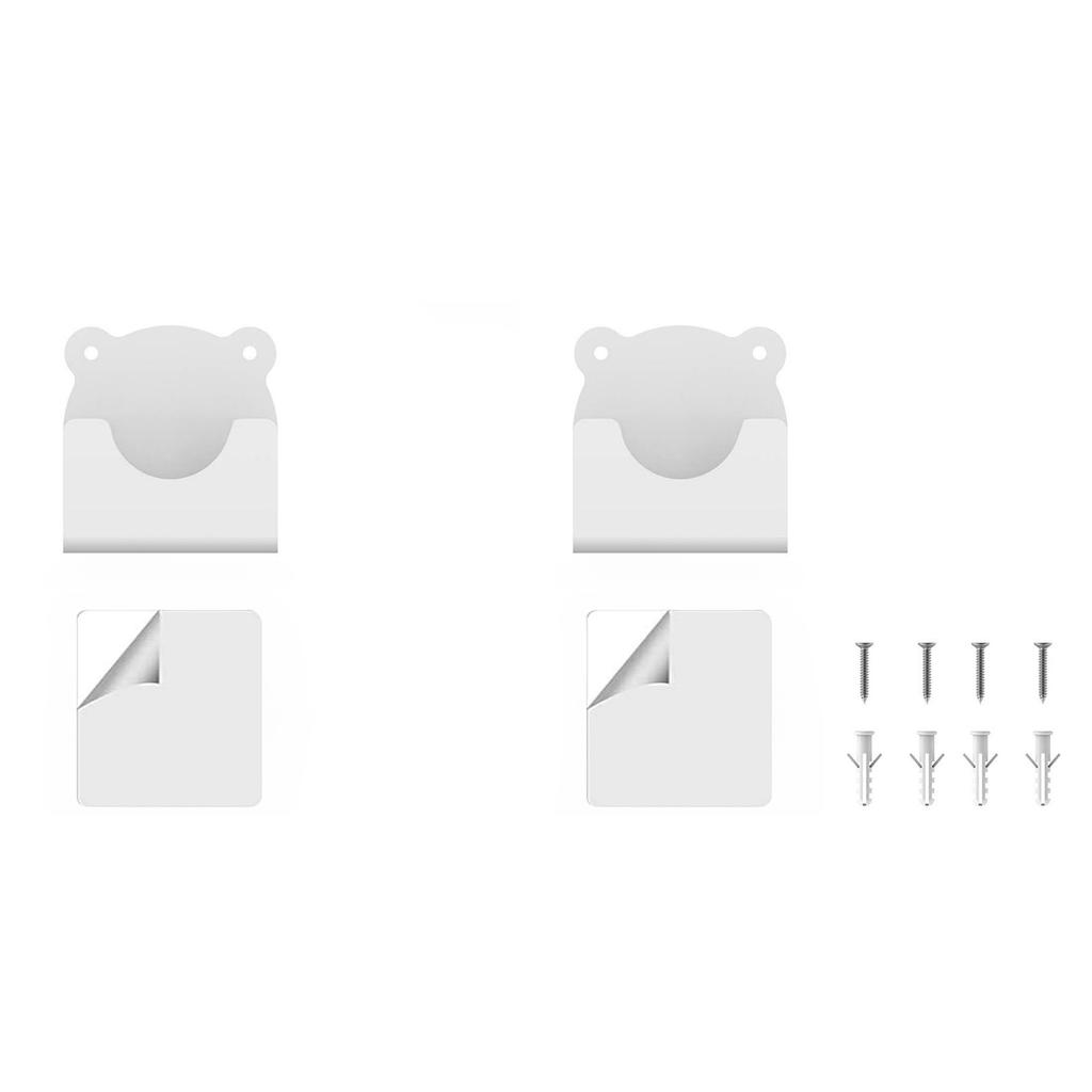 2Pcs Bathroom Curtains Rod Holder None Drilling Shower Curtains Rod Mount Cartoon Adhesive Wall Mount Holder Enduring