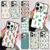 Watercolour Succulents Cacti Phone Case for iPhone 17 Air 16 16e 15 Plus for Apple 13 11 12 14 Pro Max Cover Coque