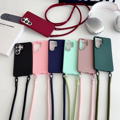 Lanyard Phone Case For Samsung Galaxy S26 S25 Edge S24 S23 S22 S21 FE Ultra Plus A12 A13 A22 A32 A52 A72 A33 A53 A73 Soft Cover