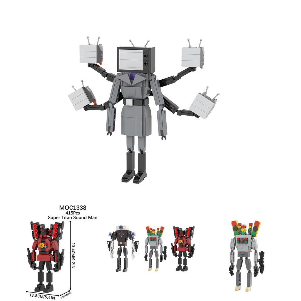 Moc Skibidi Toilet Vs. Speaker Tv Building Blocks Plastic Diy Toy Set Pieces)