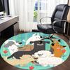 1PC Dogs Park Office Round Area Rug, Mat Suitable For Office, Under Office Chairs Bedroom Living Room Home Decor, Room Deco
