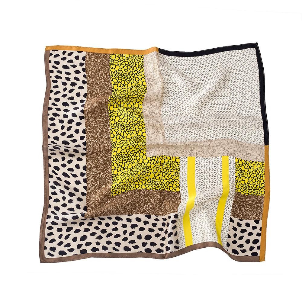 53Cm 100% Mulberry Silk Silk Scarf Women'S Trendy Printedkerchief Fashionable And Versatile Clothes Bags And Accessories Scarf