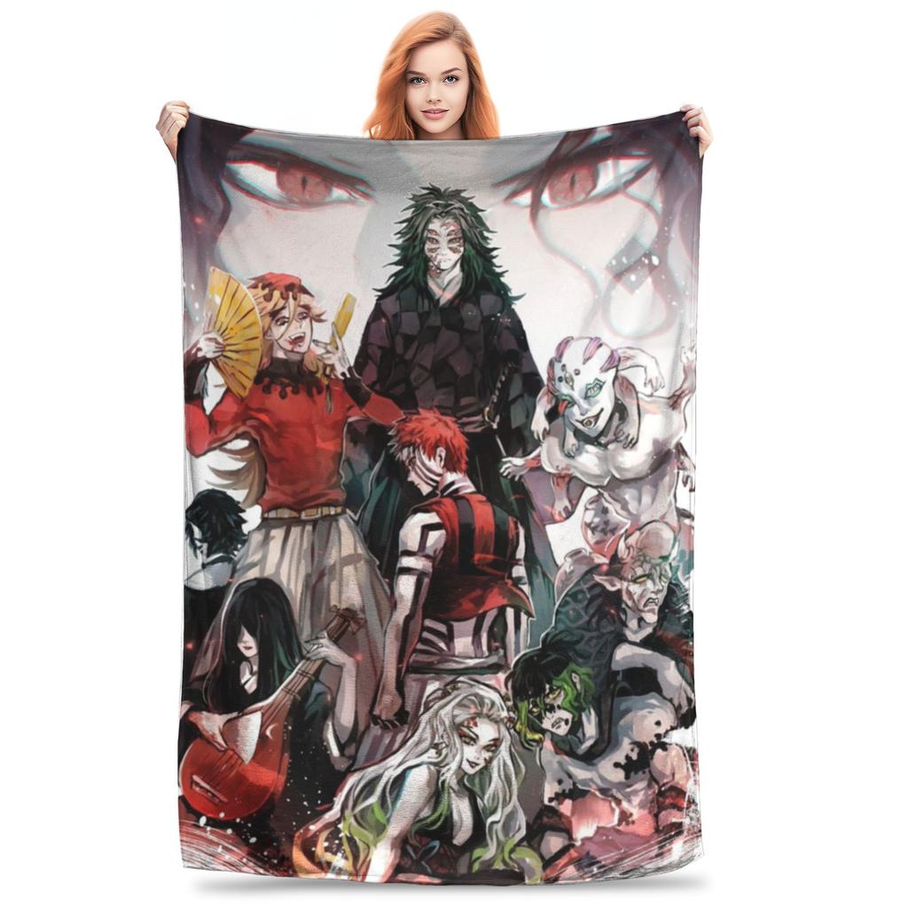 Kimetsu Demon Slayer Blankets Velvet Spring/Autumn Anime Kimetsu No Yaiba  Super Warm Throw Blankets for Bed Outdoor Rug Piece