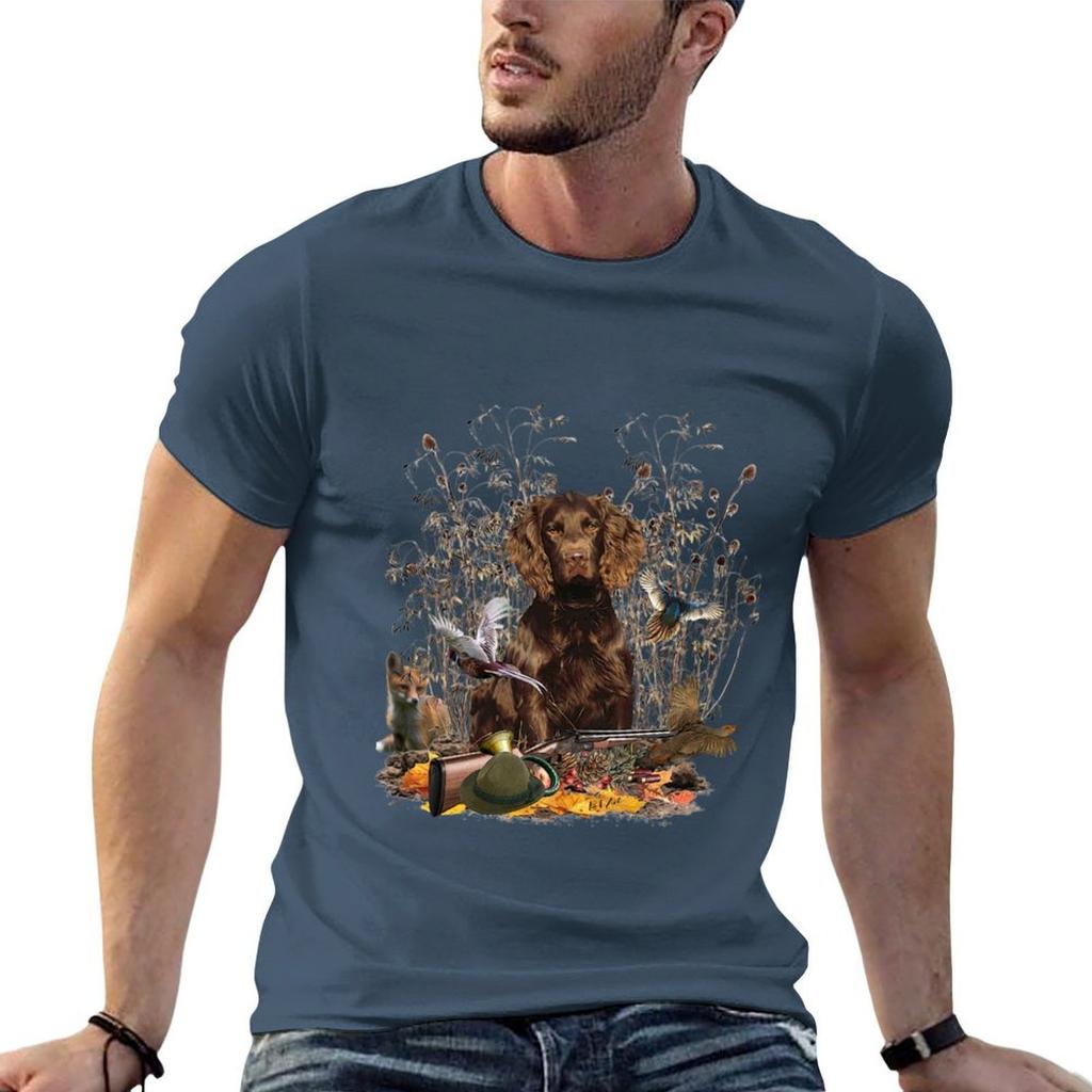 GerUnisex Spaniel Wachtelhund TShirt Casual Streetwear Short Sleeve Tee