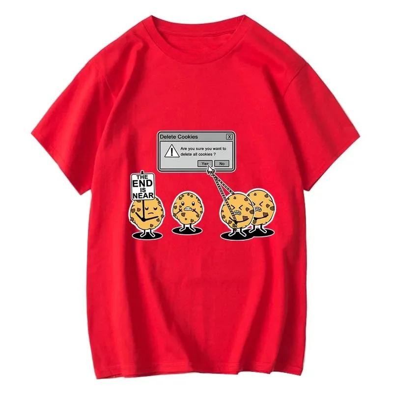 Summer Tshirt Funny Fun Biscuit Cartoon System Creative Printing Design Print Casual Cool Women Tshirt Top Clothing