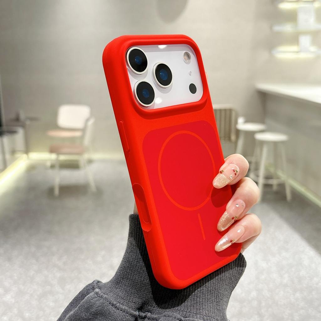 Luxury Hit Color Liquid Silicone Soft Phone Case For iPhone 17 Air 16 15 14 13 Pro Max Plus For MagSafe Charge Magnetic Cover