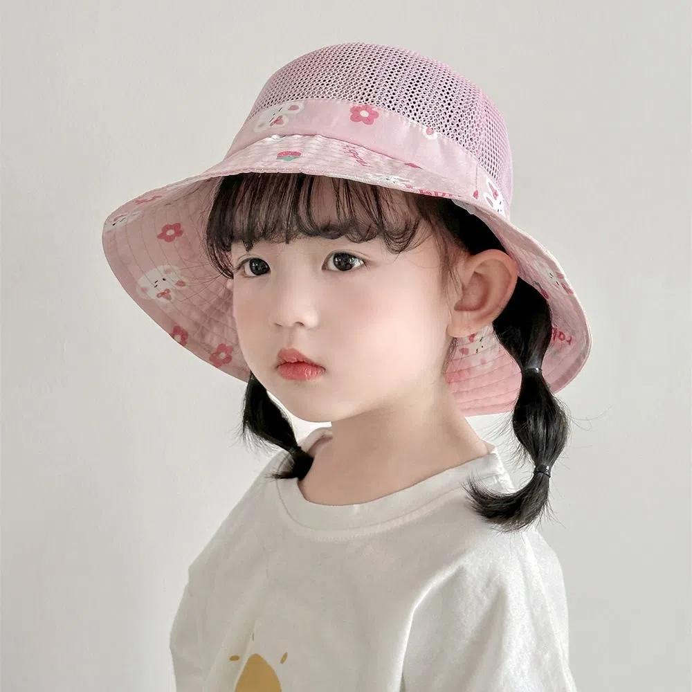 Summer Boys Girls Sunhat Mesh Fisherman Caps New Baby Bucket Cap  Kids
