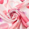 Cute Styles Girl Silk Scarf Luxury Women Hair Scarves Square Design Pink Heart Headscarf 70cm Summer Shawl Hijab Wrap Headband