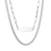 Double -layer Stack Stainless Steel Necklace