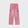 Chic Pink High-Waist Wide-Leg Jeans for Women - Spring/Summer
