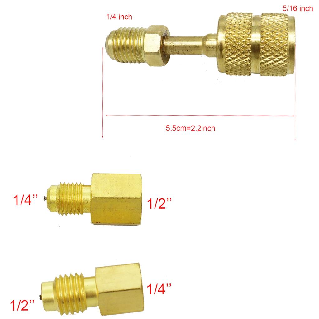 Refrigerant Manifold Meter Kit for Automotive Air Conditioning Charging of R410A, R22, R134a, R404A Refrigerants