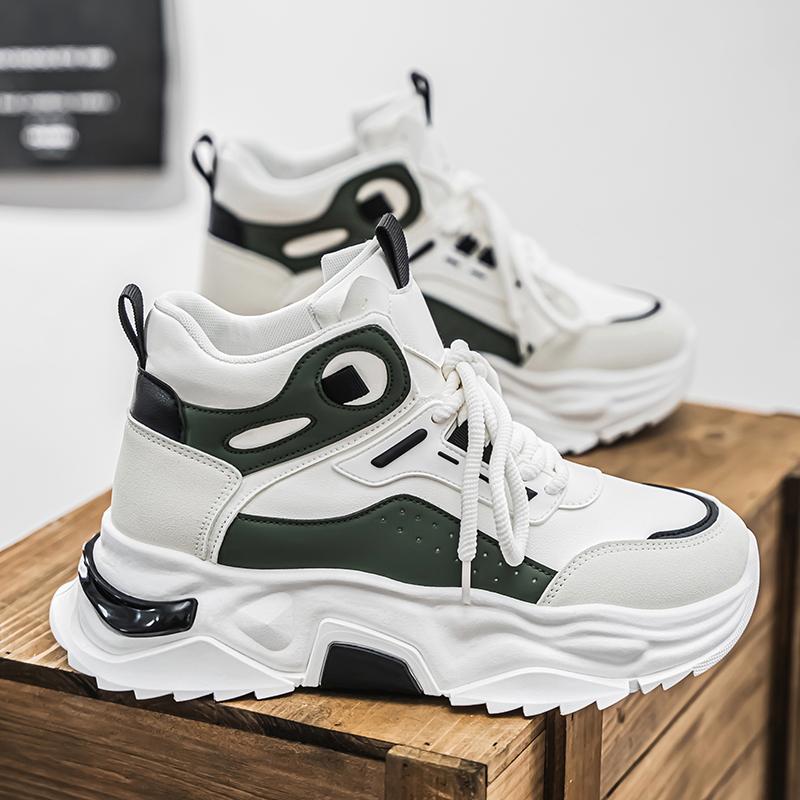 

Высокие кроссовки 2024 года, осень, новые мужские кроссовки, модные ретро-ботинки для мужчин, удобная нескользящая повседневная обувь для мужчин в стиле Харадзюку 39