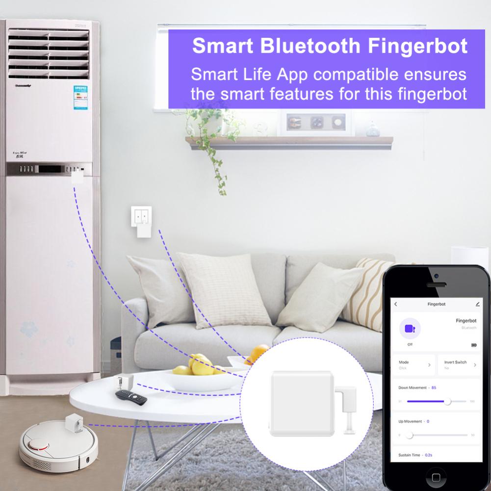 Aubess Tuya Smart Bluetooth Fingerbot Switch Button Pusher Smart Home Robot Smart Life Remote Control, Alexa Google Assistant