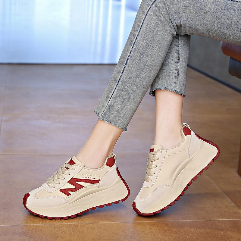 ins Korean version of platform dad shoes 2025 spring new street photography female students running sports casual shoes HY2513