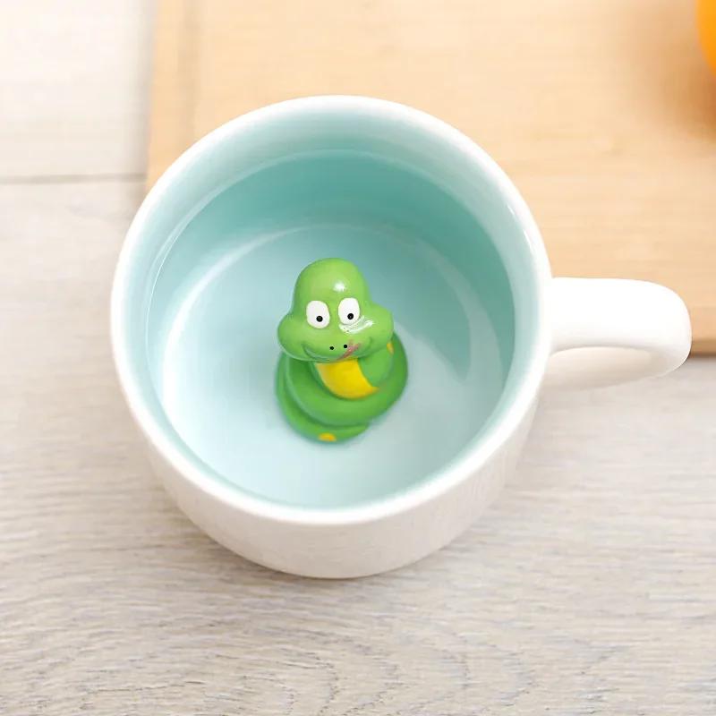 400ML Ceramic Mugs Creative Cute Cartoon Stereo Animal Milk Coffee Cups Couple Cups of Household Drinking Water Supplies