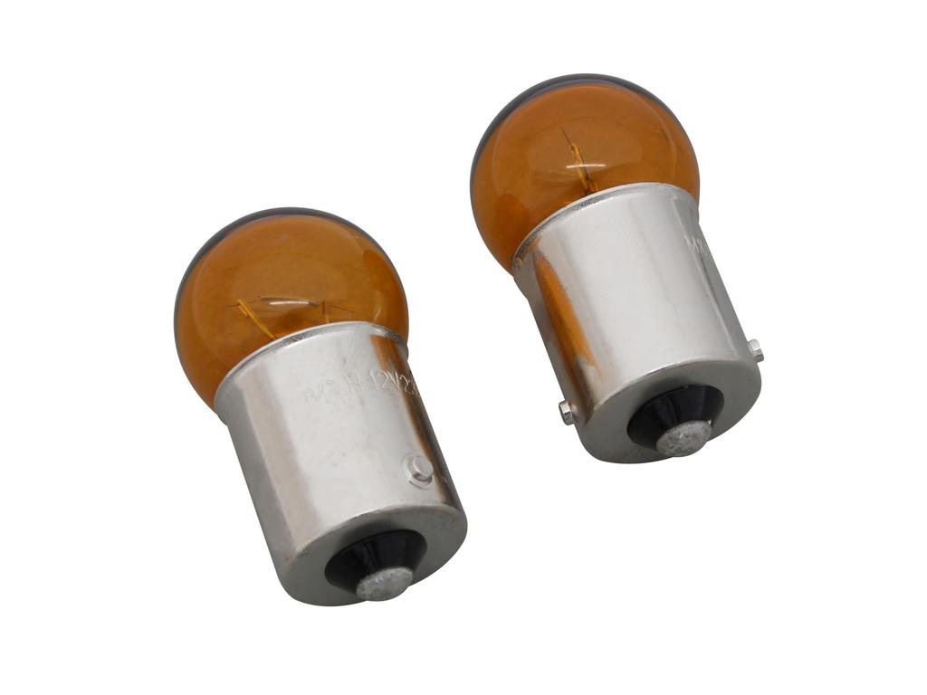 POSH 090086-10 Motorcycle Supplies Turn Signal Valve Set (2 Pieces) 23W Single Bulb, G18 Type Light Bulb, Orange