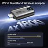 1800Mbps WiFi 6 AX1800 USB 3.0 Adapter Dual Band Network Card Antenna 2.4G/5Ghz Wireless USB Receiver Dongle Network Wi-Fi 6 For Laptop Win10/11