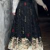 Chiński styl dynastii Ming Drukowany Hanfu spódnica koński pysk Hanfu damski strój do codziennych dojazdów
