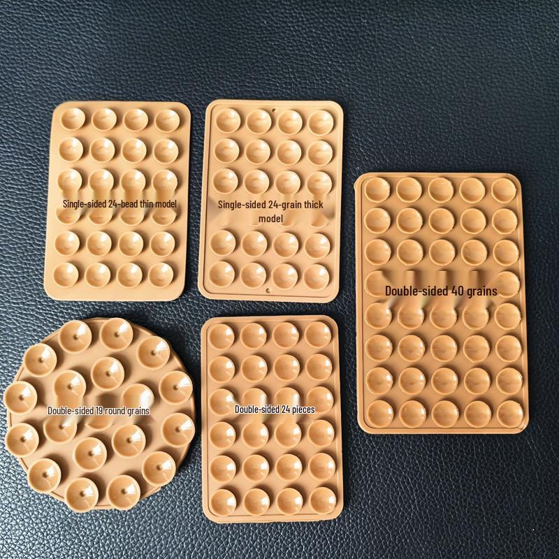 Adesivos de Ventosa de Silicone Dupla Face para Celular – Disponíveis em Conjuntos de 19, 24, 40, 48 e 80. Design Redondo e Espessado.