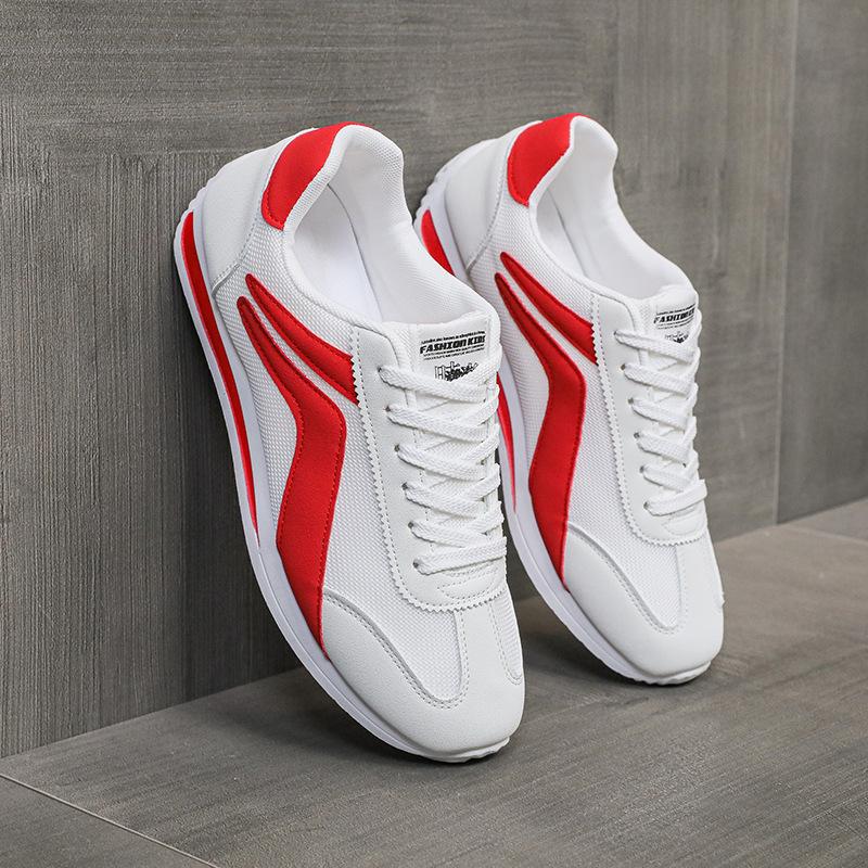 

Мужские повседневные кроссовки 2025 Лето Мужские дышащие сетчатые Нескользящие Уличные спортивные туфли для отдыха Мягкая подошва Беговые кроссовки 39 красный