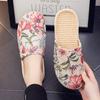 Fashion All-Season Closed-Toe Women's Linen Slippers