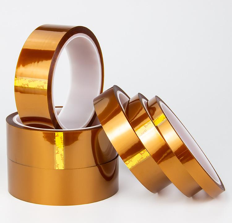 Weiteng Flame Retardant High-Temperature Adhesive Tape - Gold Finger PI Film, 300°C Resistant, Traceless Polyimide Glue 2mm wide (ultra thin)