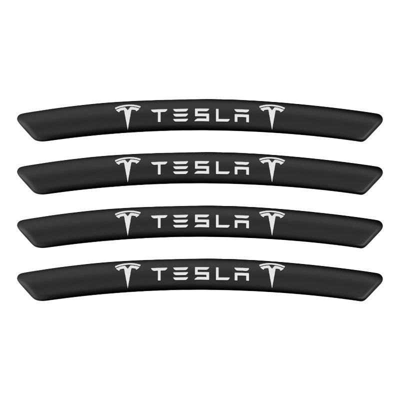 

4 шт. Значок ступицы колеса автомобиля Наклейки 3D на обод шины Аксессуары для Tesla Model S Model X Model Y Cybertruck Model 3 Model Y чёрный
