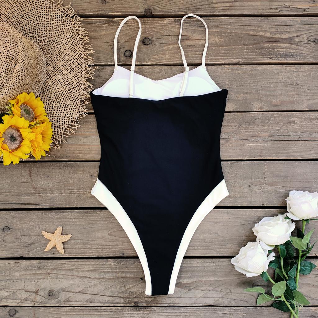 Patchwork Bikini Swimsuit High Waist Brazilan Bikini Set Swimwear for Women U Neck Bathing Suits Summer Female