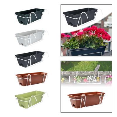 Hanging Flower Pot,Garden Plant Holder Yard Hanger Window Railing Balcony Planter Detachable Tray for Outside,Deck,Home,Porch