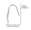 50 Pcs/Lot Wholesale Earrings Jewelry Materials Stainless Steel Hook Hoops Hooks For Women Men Accessories DIY Earring Component