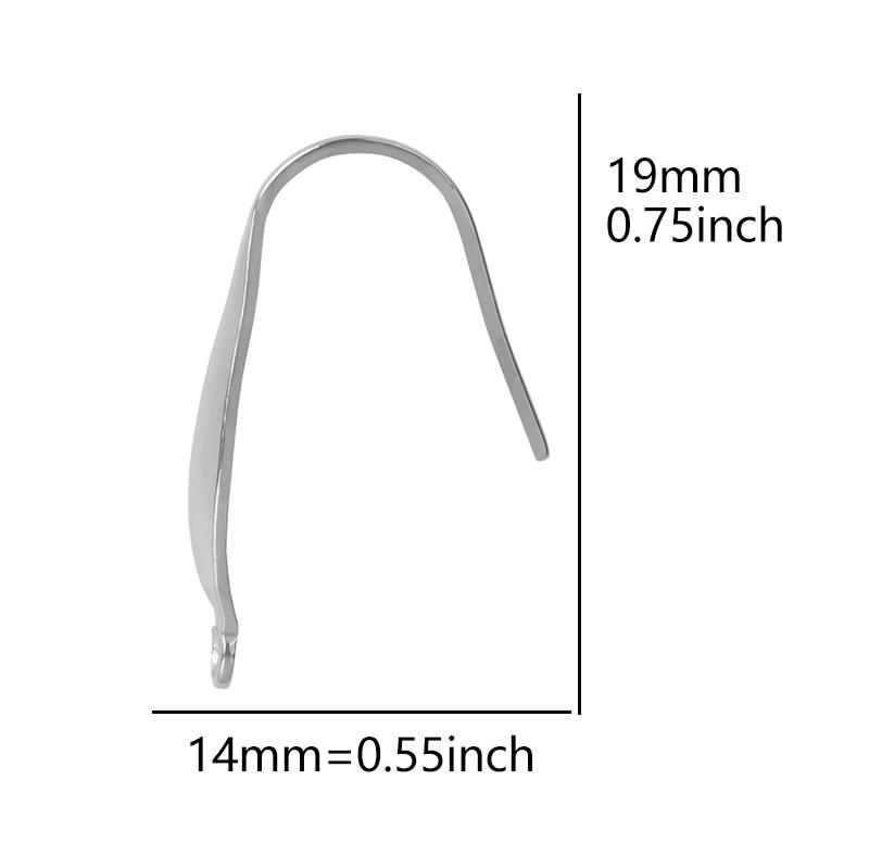 50 Pcs/Lot Wholesale Earrings Jewelry Materials Stainless Steel Hook Hoops Hooks For Women Men Accessories DIY Earring Component
