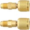 2 Pcs R32 R454B Adapter Fittings HVAC Quick Connect Adapter, 1/4" Female To 1/4" Male Reverse Thread For Leak-Free Secure Connection In Automotive