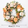 Artificial Peony Wreath Flower Arrangement Sturdy Garland for Anniversary Window