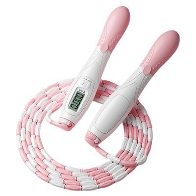 Beaded Jump Rope Skipping Rope with Counter Jump Rope Adjustable Length Soft Beaded Skipping Rope for Gym Fitness Exercise
