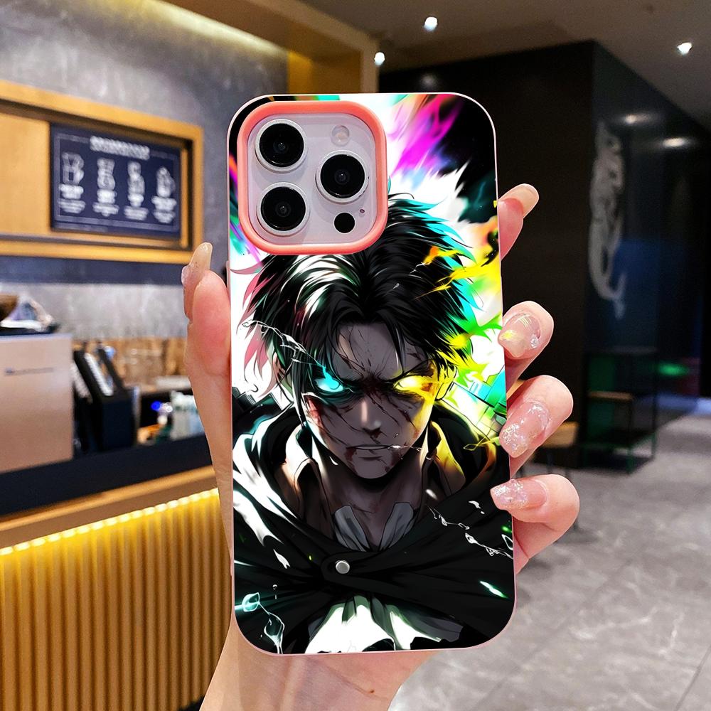 

AOT Eren Yeager Jelly Double layer Pink Mobile Phone Case for iPhone 17 16 15 14 13 12 11 Air Pro Max Plus Protective iPhone 11