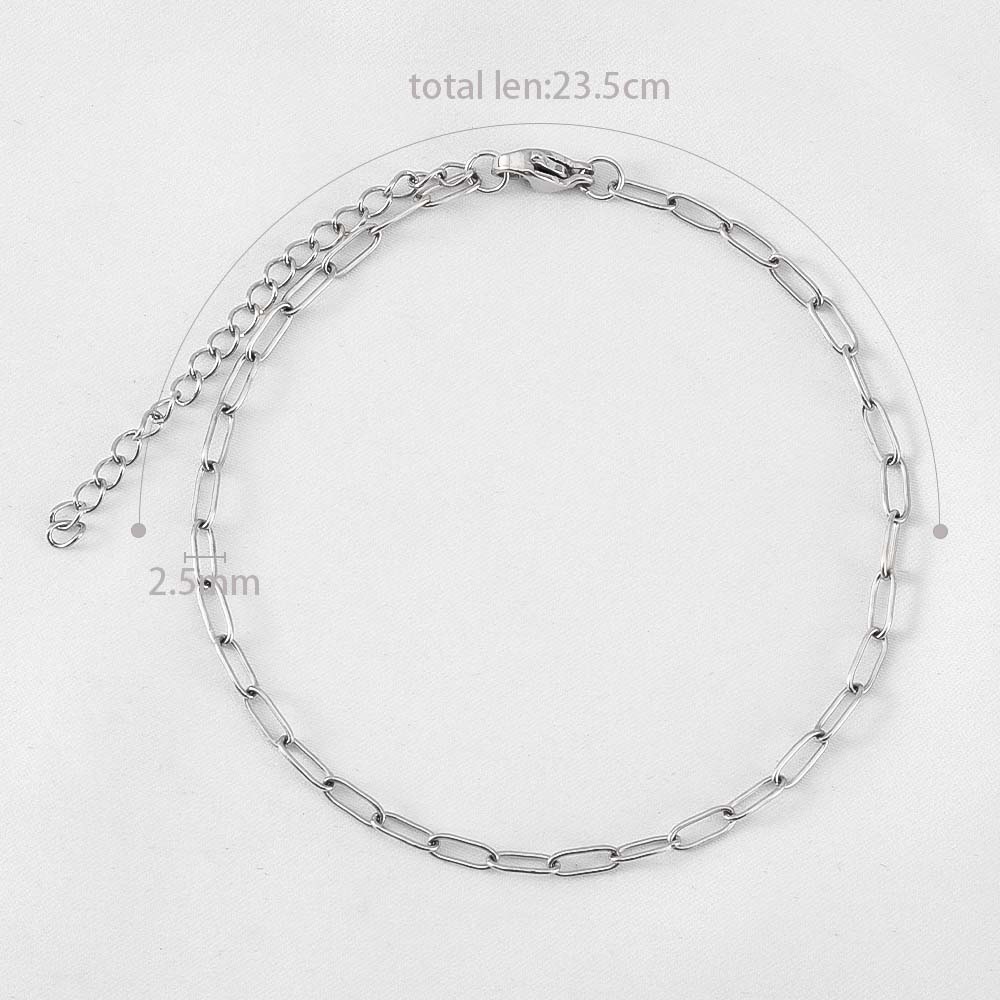 

1pc 5pcs Necklace Bracelet Sets Stainless Steel 4mm Frame Link Chain Lobster Clasp Women Jewelry Making Handmade Birthday Gifts 1pc