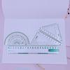 A Multifunctional Ruler 4Set Transparent Student Ruler Cute Cartoon Protractor for Student Exams Drawing Measuring Scale Ruler