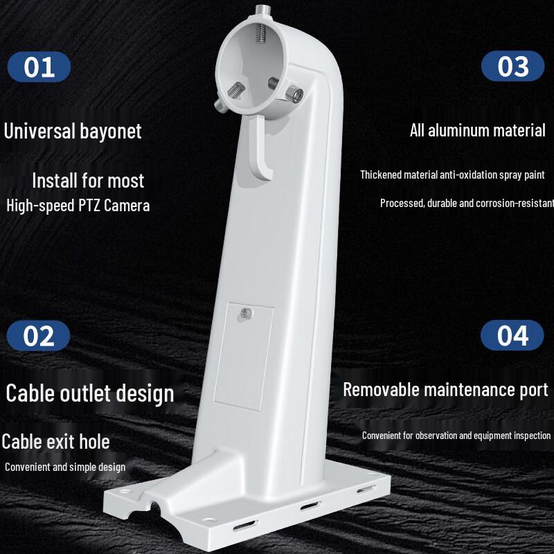 Aluminum Alloy Pole Mount Bracket for Surveillance Cameras