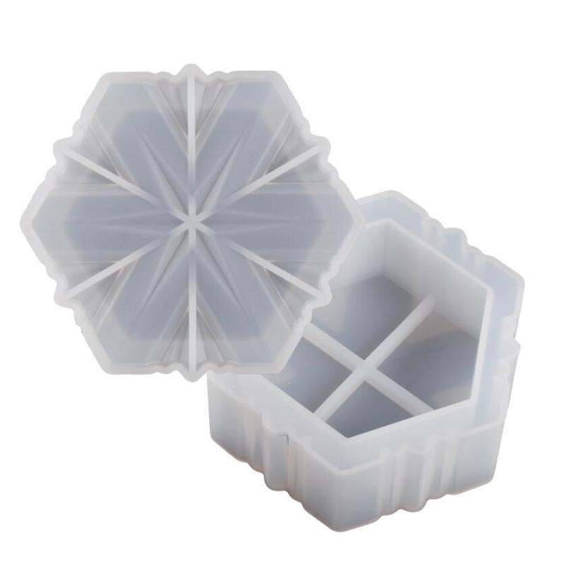 

2 шт. маленькая коробка для безделушек с гексаграммой и звездой, набор форм из смолы, коробка для хранения «сделай сам», силиконовая форма LM