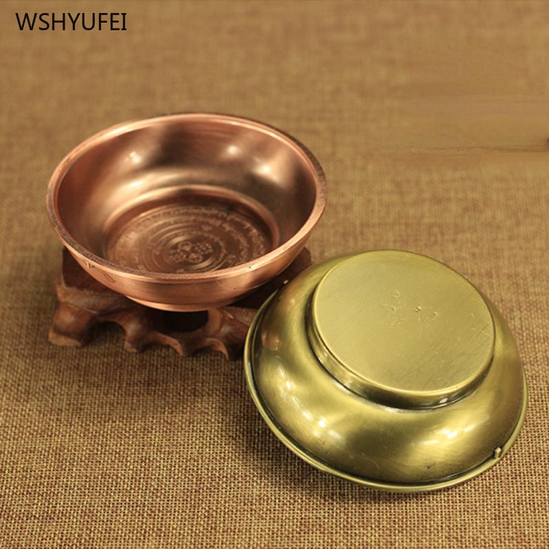 1 pc Alloy medicine supply plate Buddhist Hall Temple supplies Household Sacrifice Feng Shui Accessories Law Society  Offering