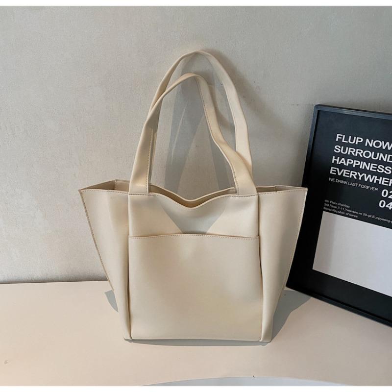 Simple tote bag women's autumn and winter new casual large-capacity handbag fashionable commuter shoulder bag