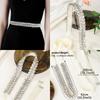 Diamond-studded Bridal Belt - Ultra Sparkling Alloy Rhinestone Waist Sash - Silk Satin Adhesive Waist Accessory