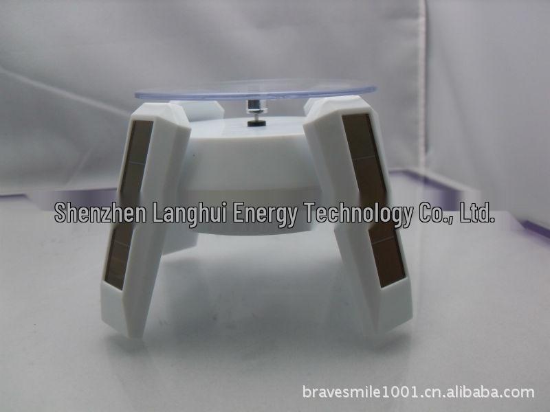 Solar-Powered Rotating Jewelry Display Stand, Spaceship Shape