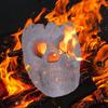 Halloween Fire Pits Skulls, Reusable Skeleton Flame Fireproof Ceramic For Bonfire, Fireplace,Barbecue Simulation Props, Skeleton Head Home Decor
