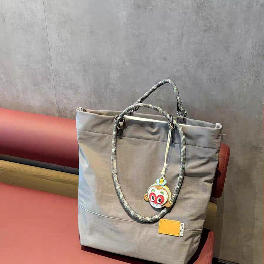Women Bag 2026 Nyl Nyl Rope Handle Fashi Simple Solid High-Capacity Shoulder Bag Handbag серый