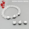 Sterling Silver 999 Anime Chiikawa Jii Hachi 3D Character Beads Bracelet Cord DIY